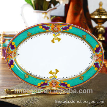 12 Inches Luxury Fine Super White Porcelain Food Serving Plate